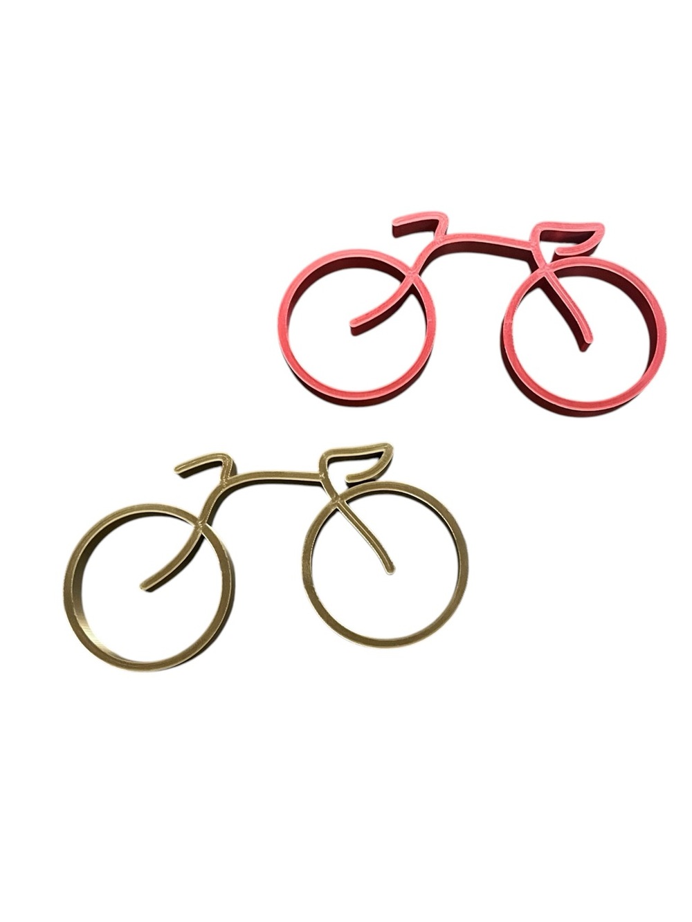 Gold and Pink Bicycle Wall Decor Set - Unbranded